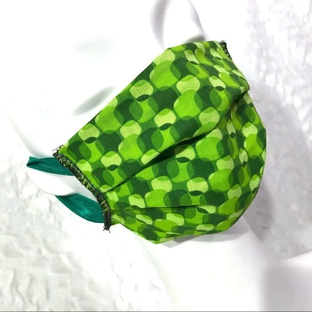 Green science face mask PPE protection cover shape